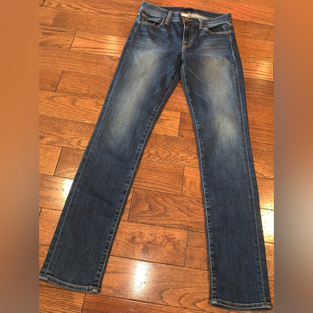J Brand Women’s Dark Wash Skinny Jeans Size 26 Mid Rise Stretch Denim‎